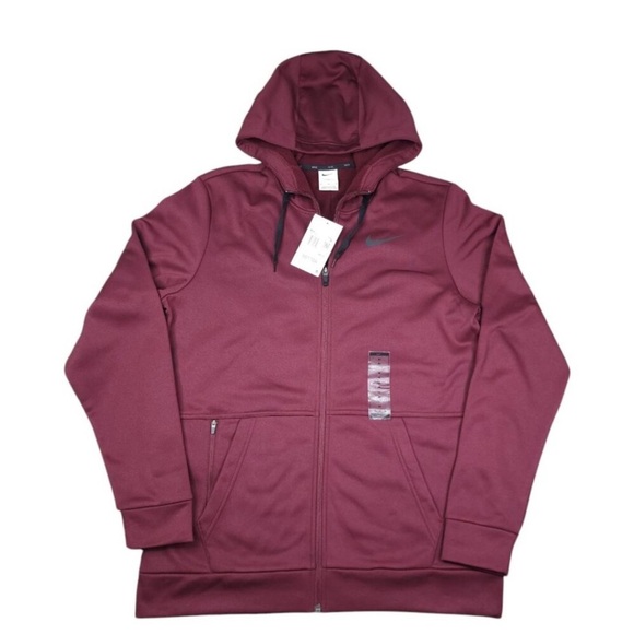 Men’s Nike Therma-Fit Maroon Medium Full-Zip Hoodie